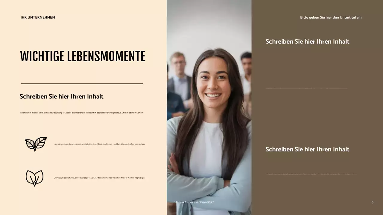 Braune moderne Identität Präsentation