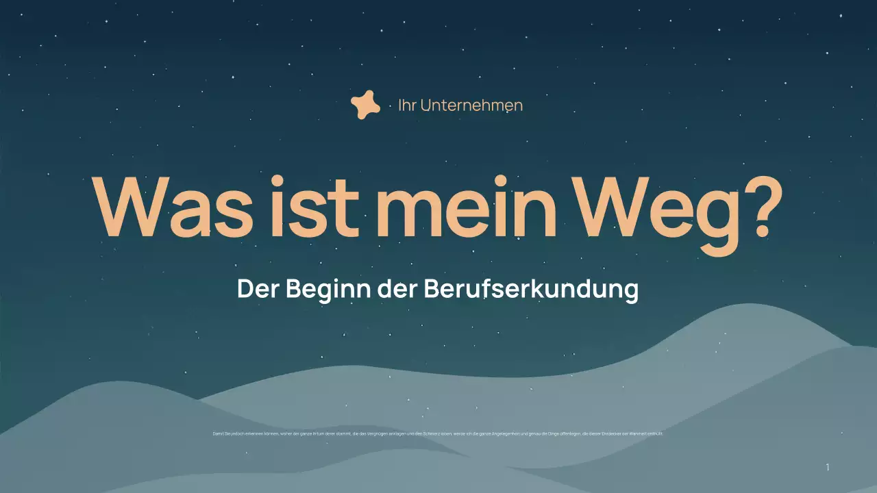 Blaue moderne Karrierepräsentation