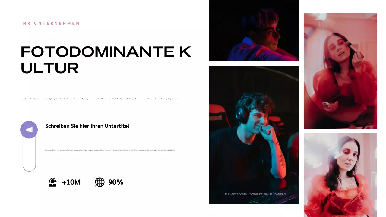 Blauer moderner Einfluss Präsentation