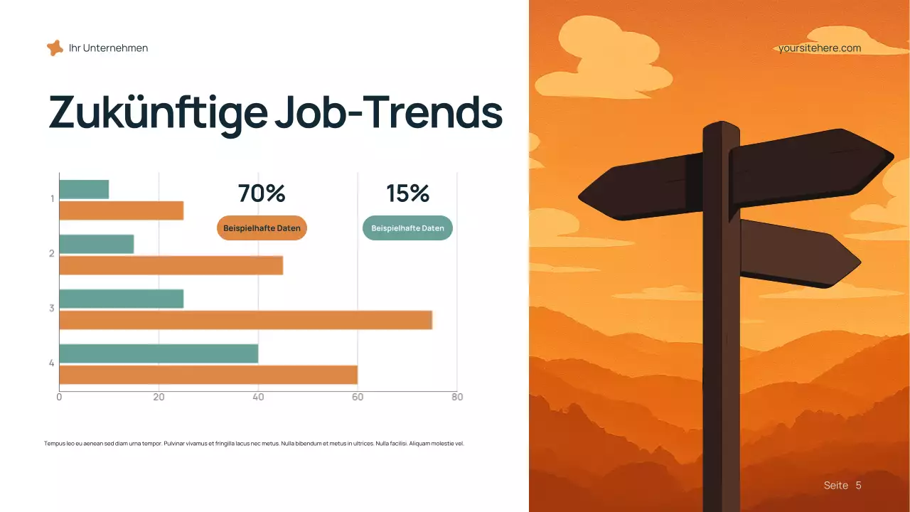 Blaue moderne Karrierepräsentation