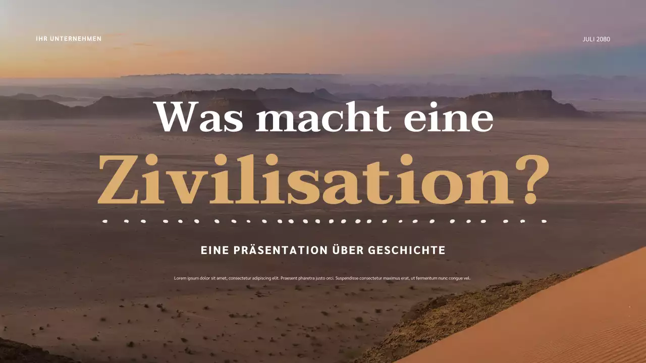 Beige Classic Civilization Präsentation