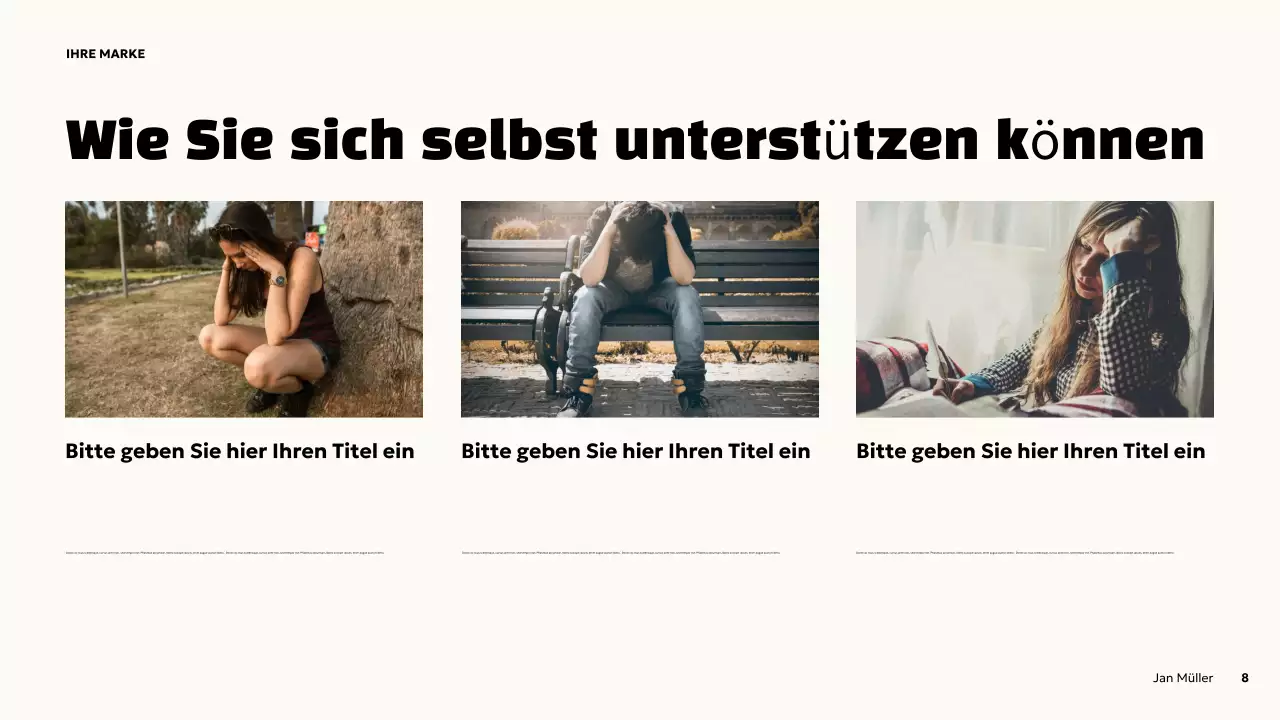 Orange Bold Präsentation zur psychischen Gesundheit