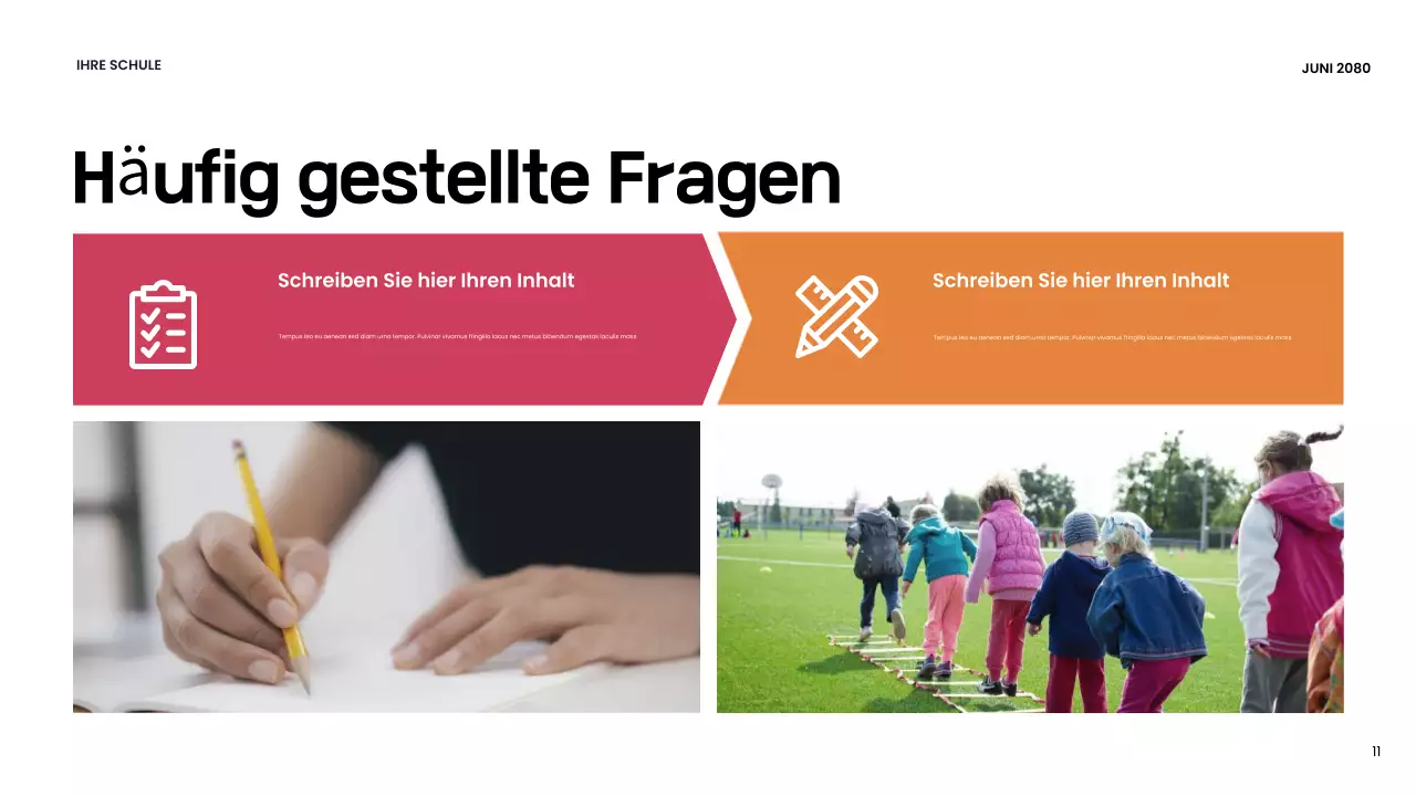 Orange Modern School Präsentation