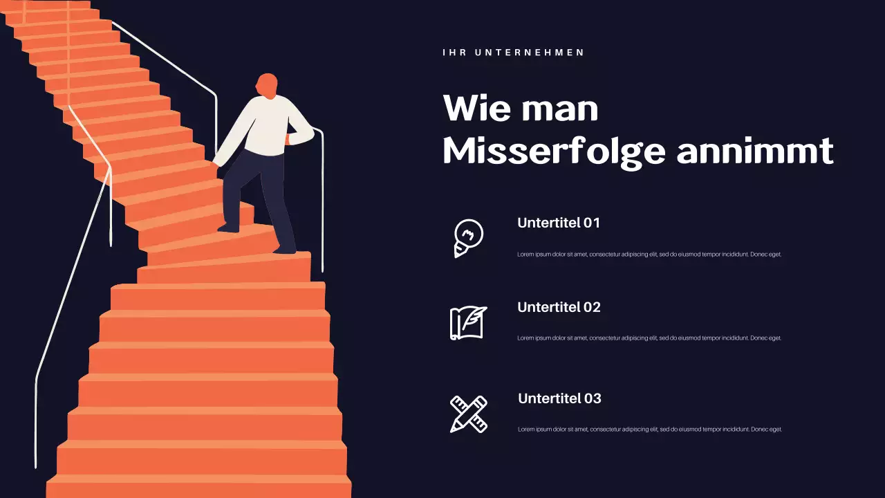 Orange Abstract Erfolgsvortrag Präsentation