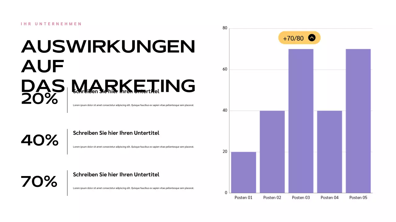 Blauer moderner Einfluss Präsentation