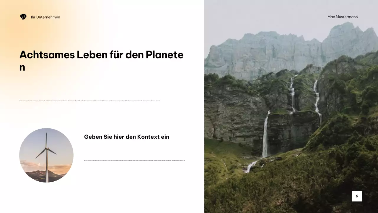 Orange Minimalistische Klimapräsentation