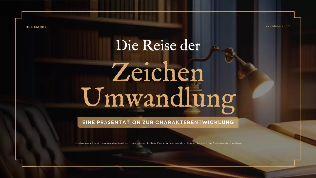 Brauner klassischer Charakter Präsentation