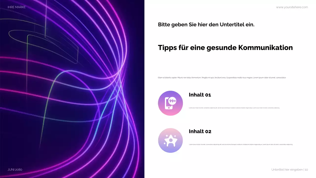 Lila Moderne Social Media Präsentation