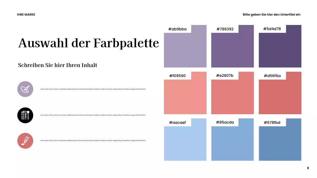 Braune moderne kreative Präsentation