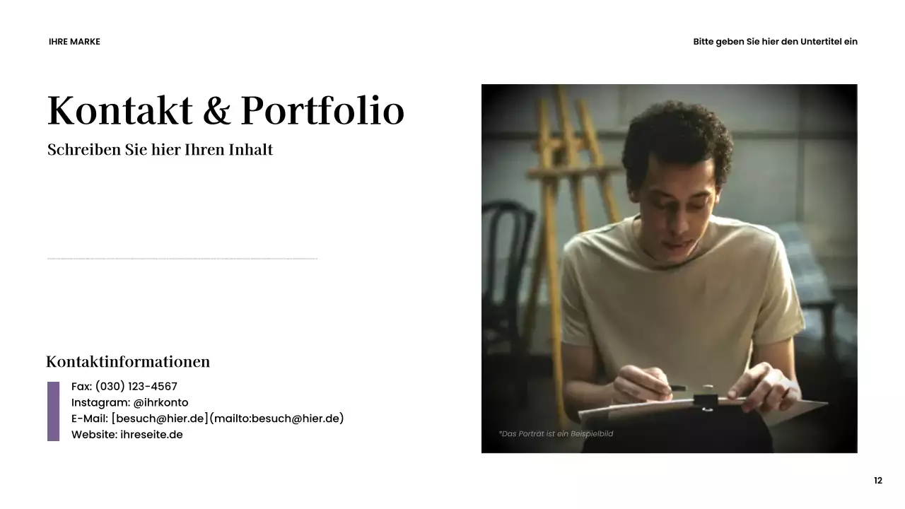 Braune moderne kreative Präsentation