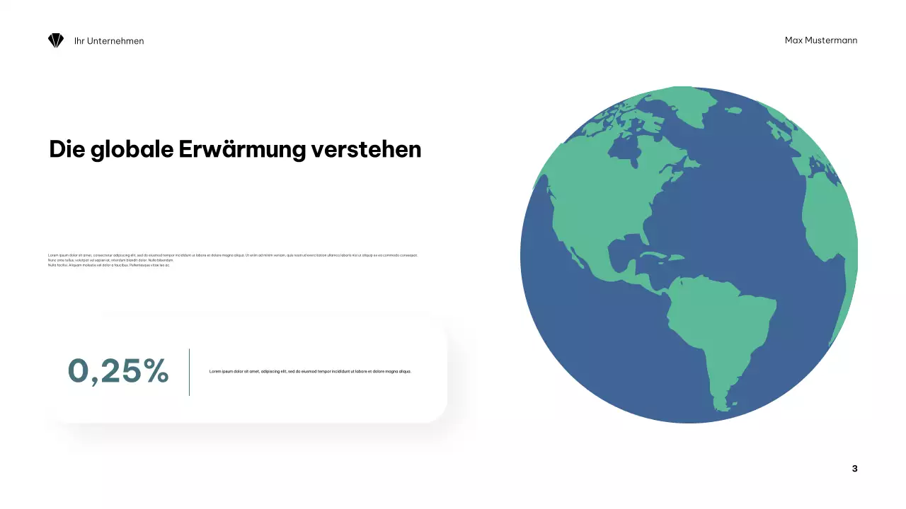 Orange Minimalistische Klimapräsentation