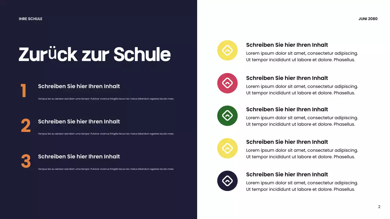 Orange Modern School Präsentation