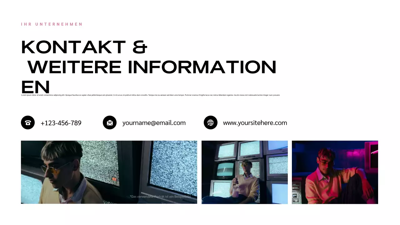 Blauer moderner Einfluss Präsentation