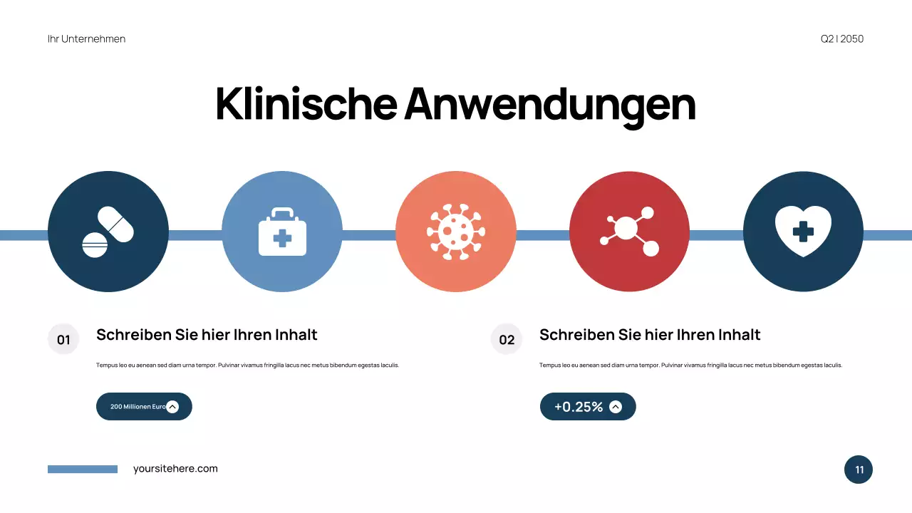 Blaue Moderne Anatomie Präsentation