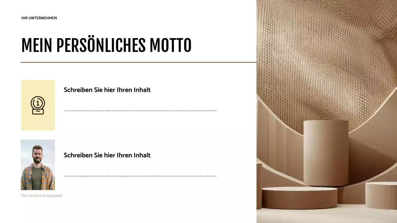 Braune moderne Identität Präsentation