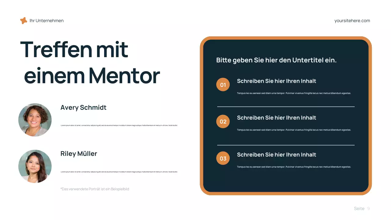 Blaue moderne Karrierepräsentation