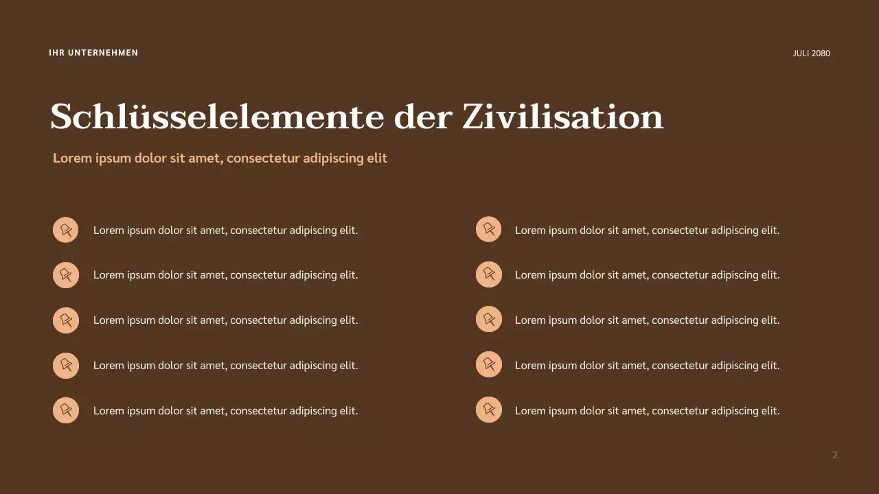 Beige Classic Civilization Präsentation