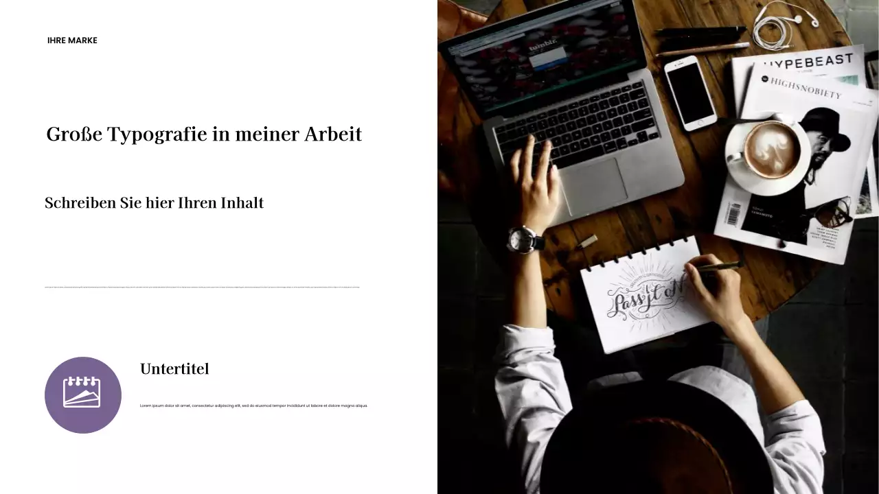 Braune moderne kreative Präsentation