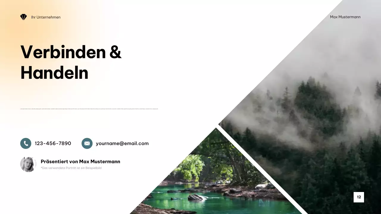 Orange Minimalistische Klimapräsentation