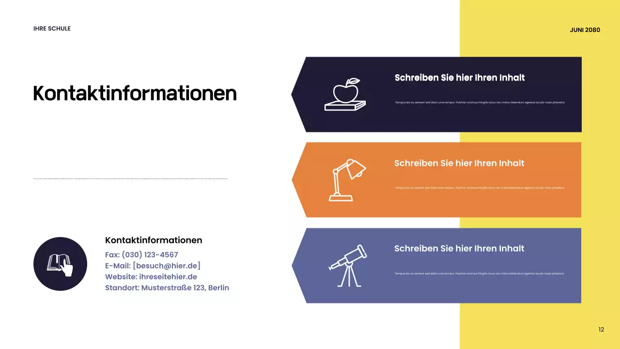 Orange Modern School Präsentation
