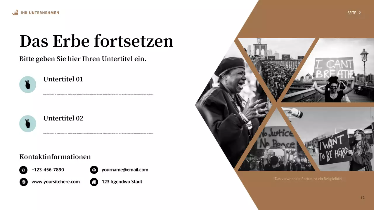 Beige Abstrakte Gleichheit Präsentation