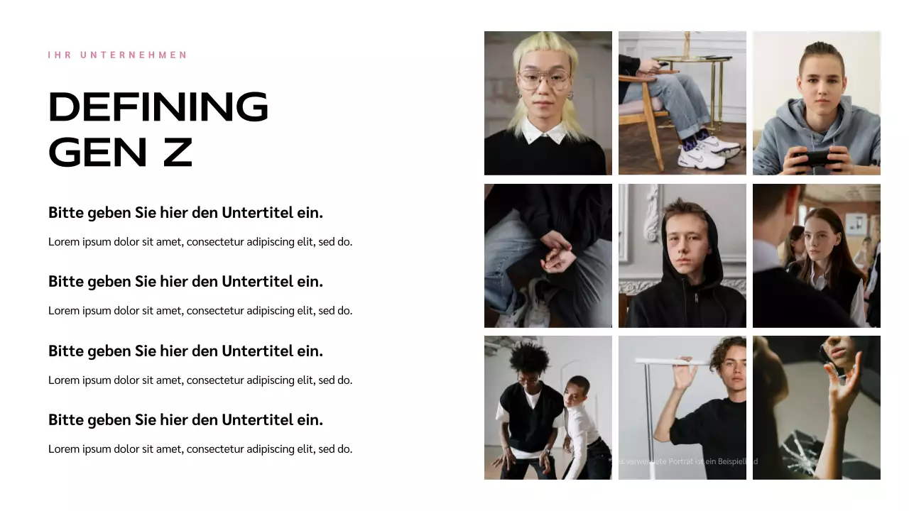 Blauer moderner Einfluss Präsentation