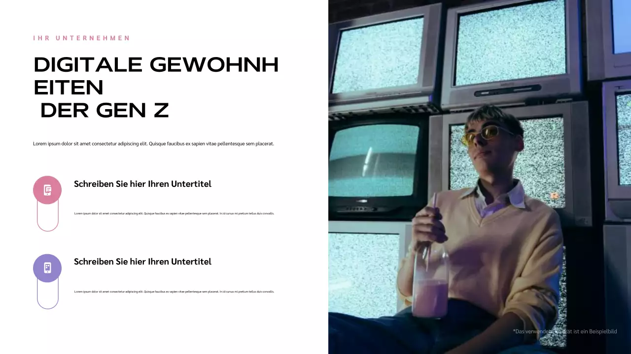 Blauer moderner Einfluss Präsentation