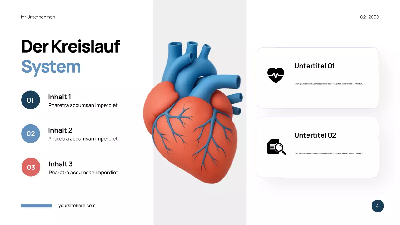 Blaue Moderne Anatomie Präsentation
