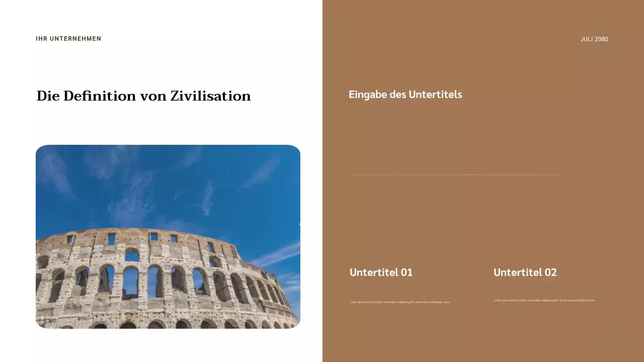 Beige Classic Civilization Präsentation