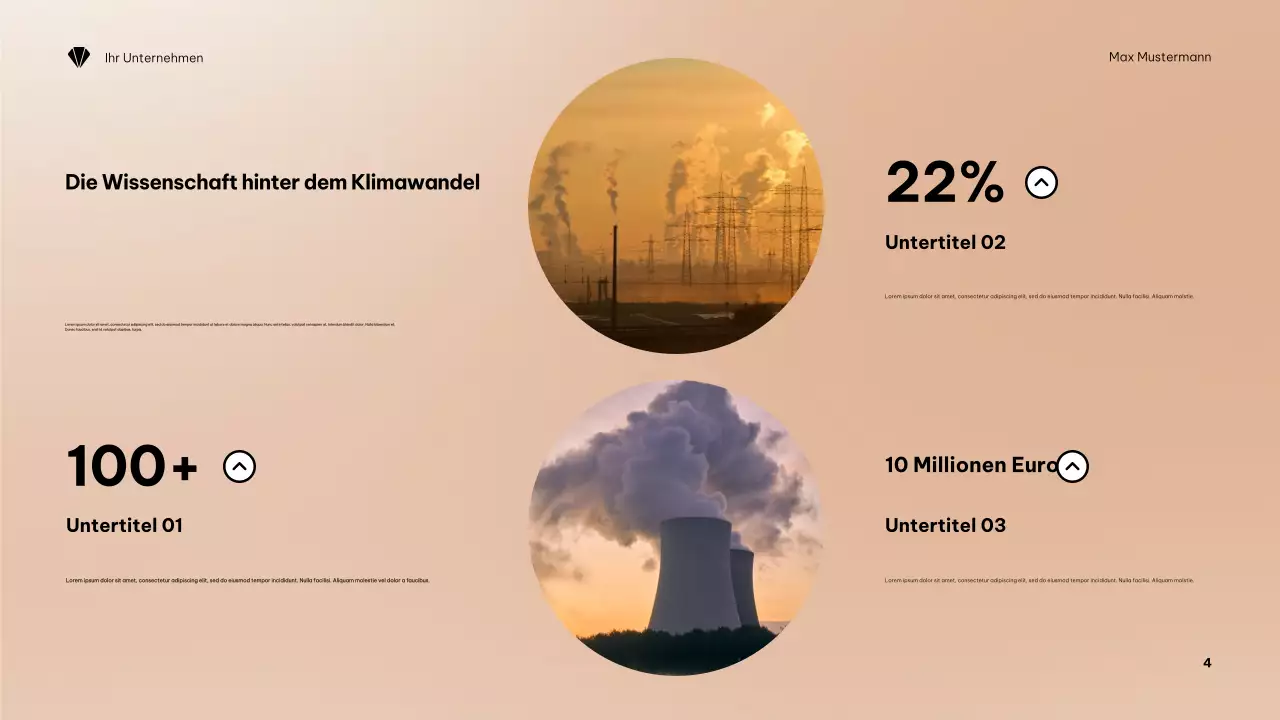 Orange Minimalistische Klimapräsentation