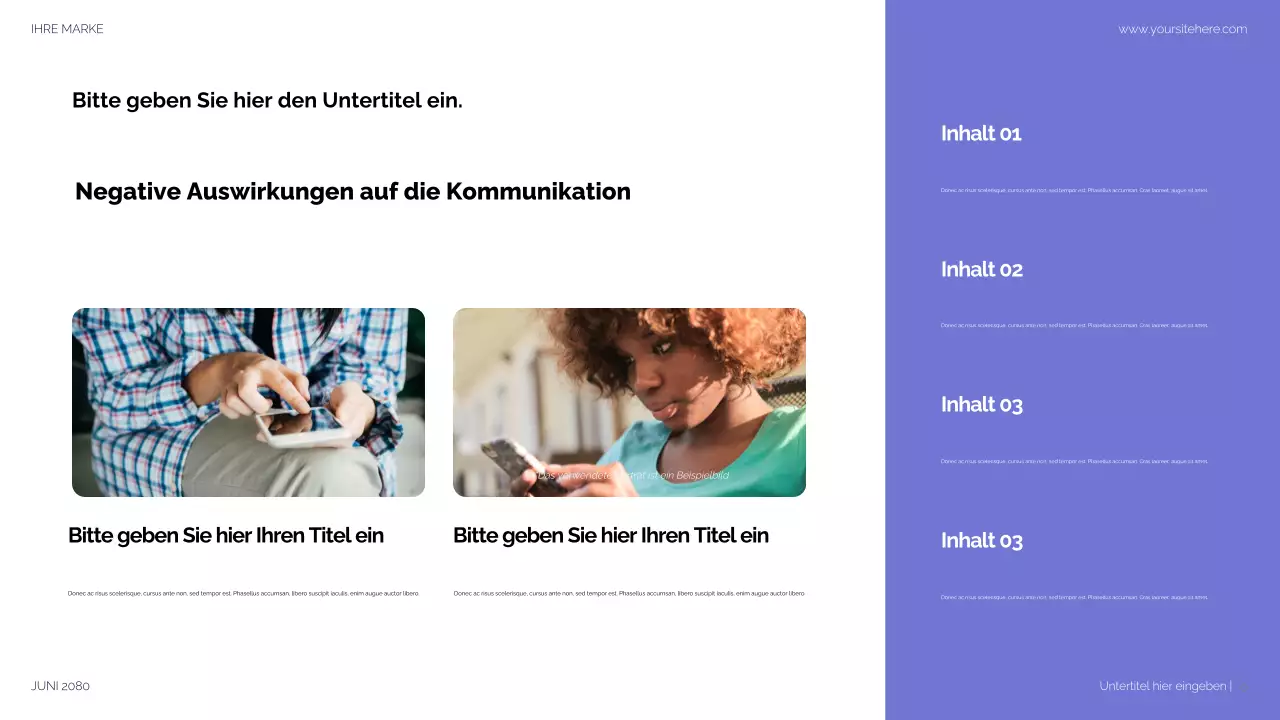 Lila Moderne Social Media Präsentation
