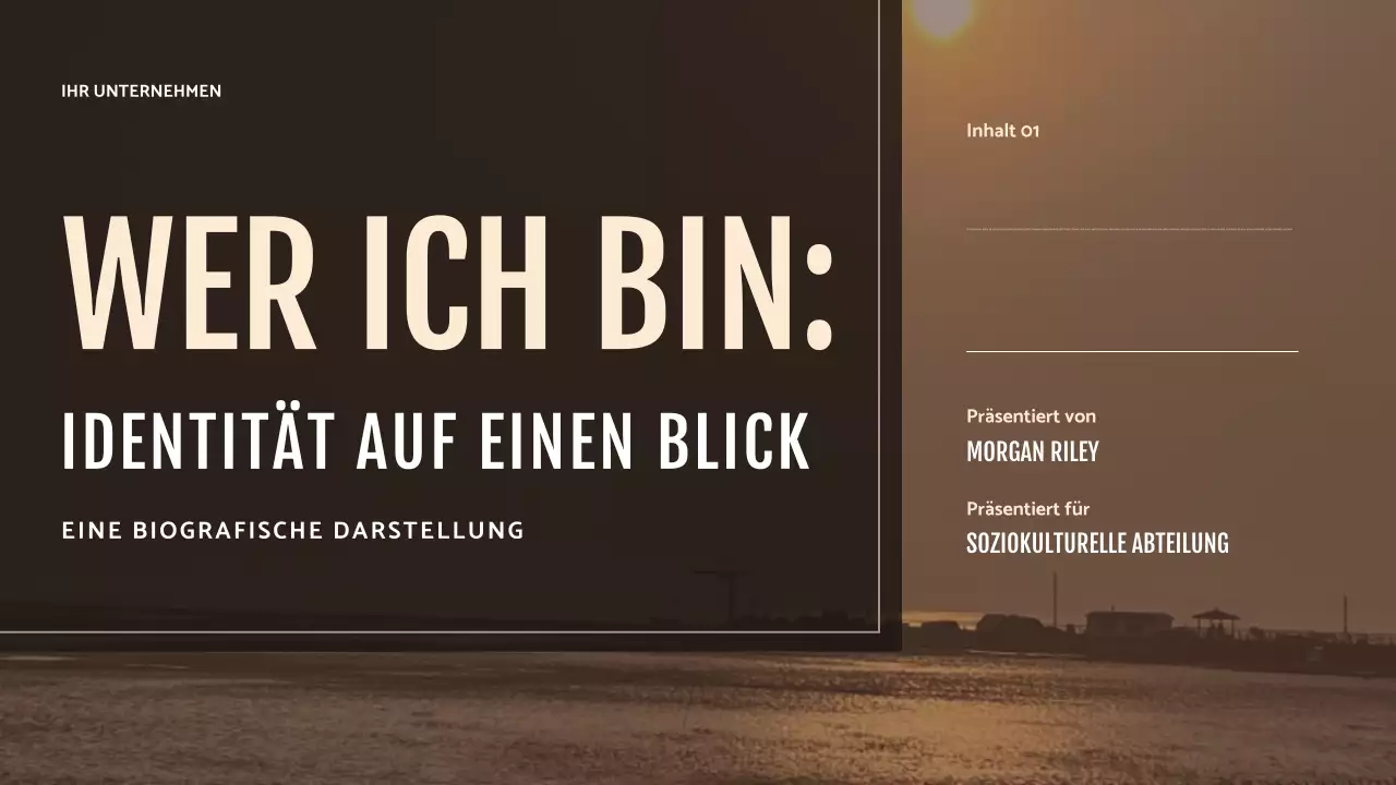 Braune moderne Identität Präsentation