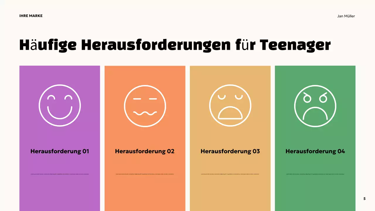 Orange Bold Präsentation zur psychischen Gesundheit