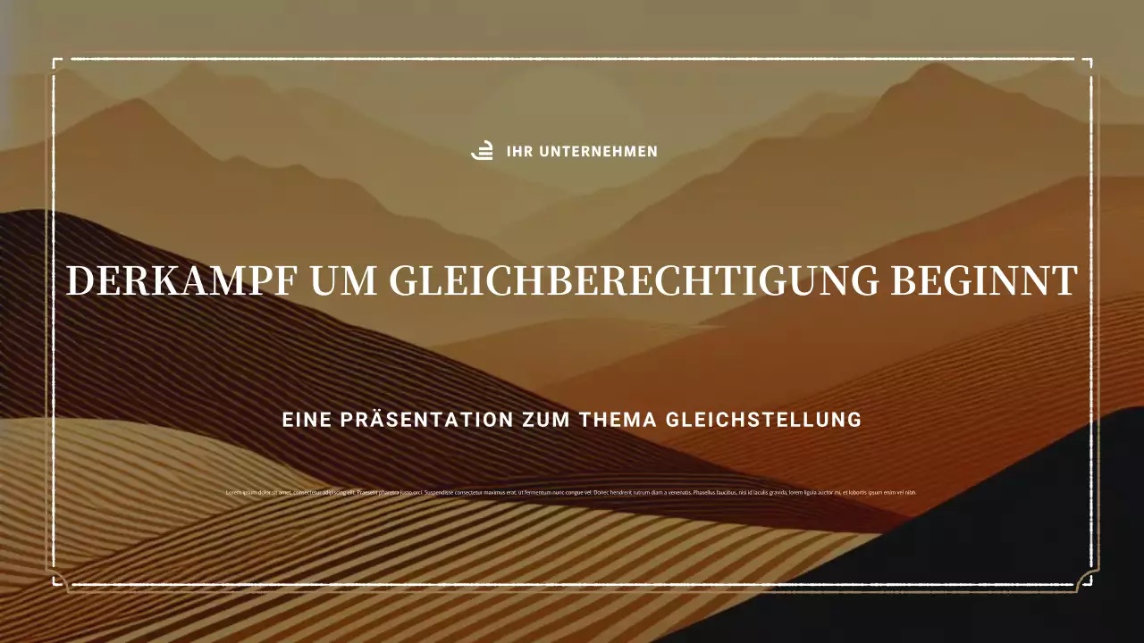 Beige Abstrakte Gleichheit Präsentation