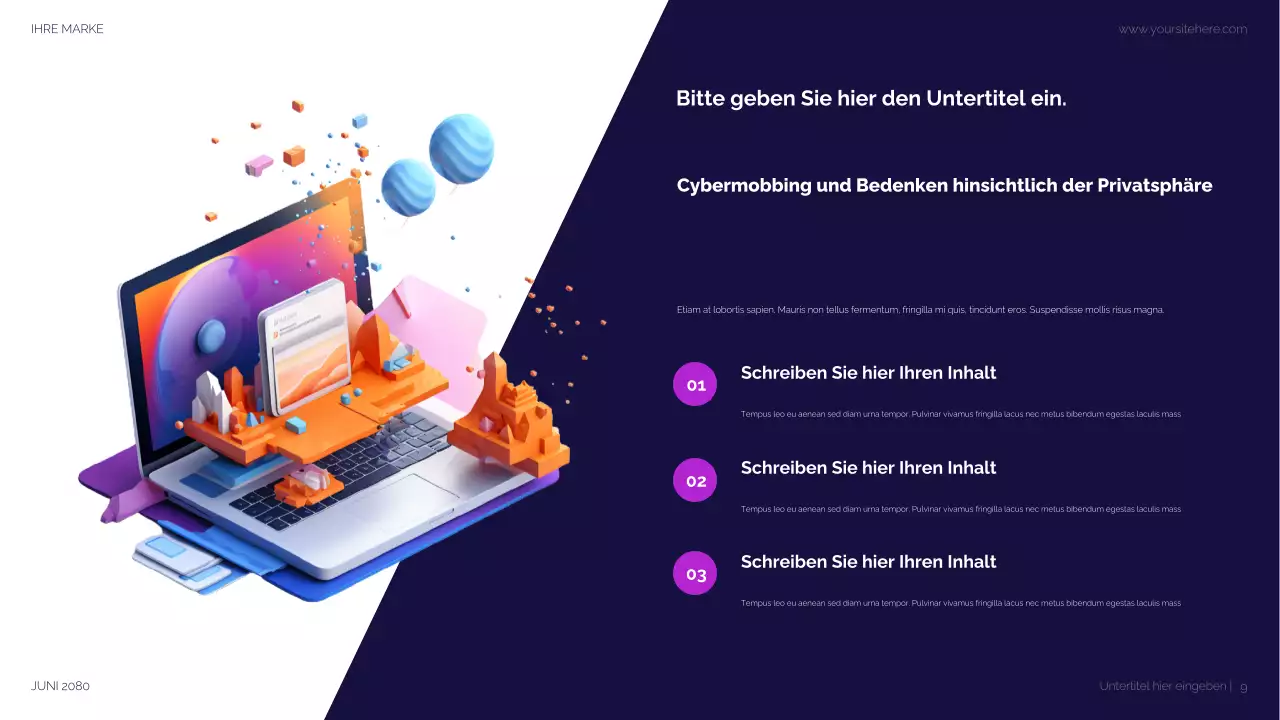 Lila Moderne Social Media Präsentation