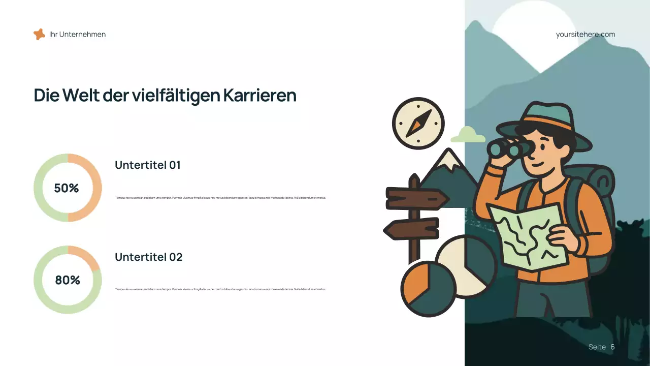 Blaue moderne Karrierepräsentation