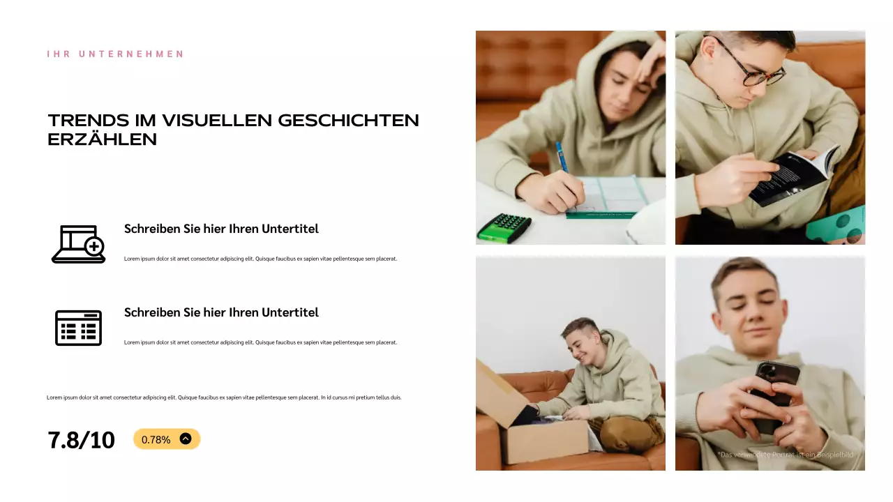 Blauer moderner Einfluss Präsentation