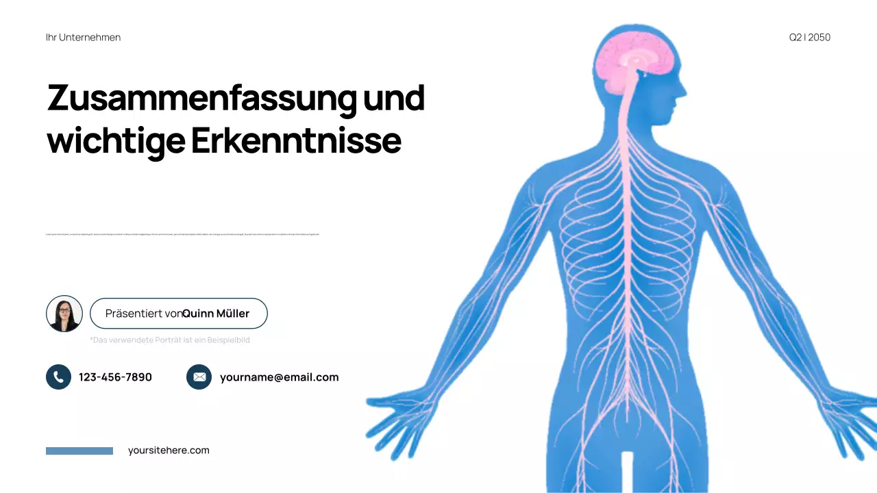 Blaue Moderne Anatomie Präsentation
