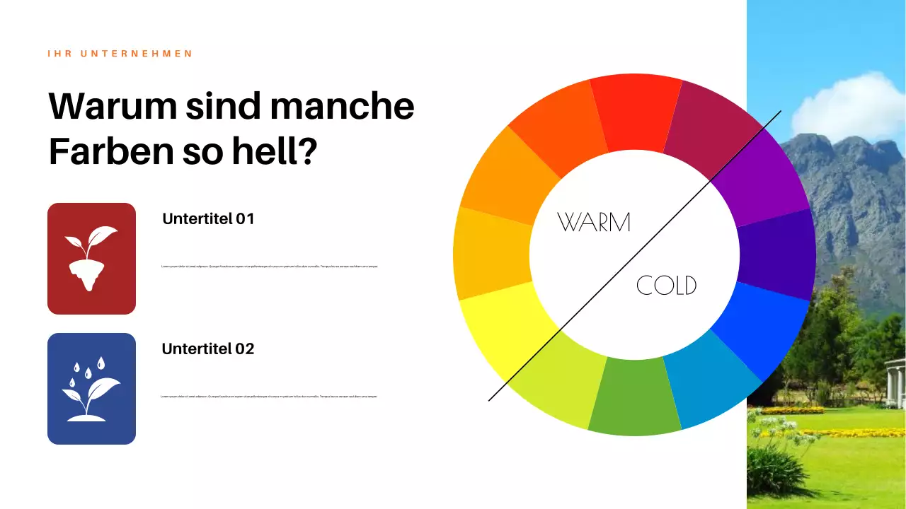 Rote ästhetische Natur Präsentation