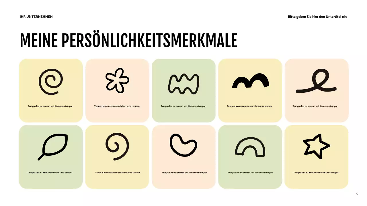 Braune moderne Identität Präsentation