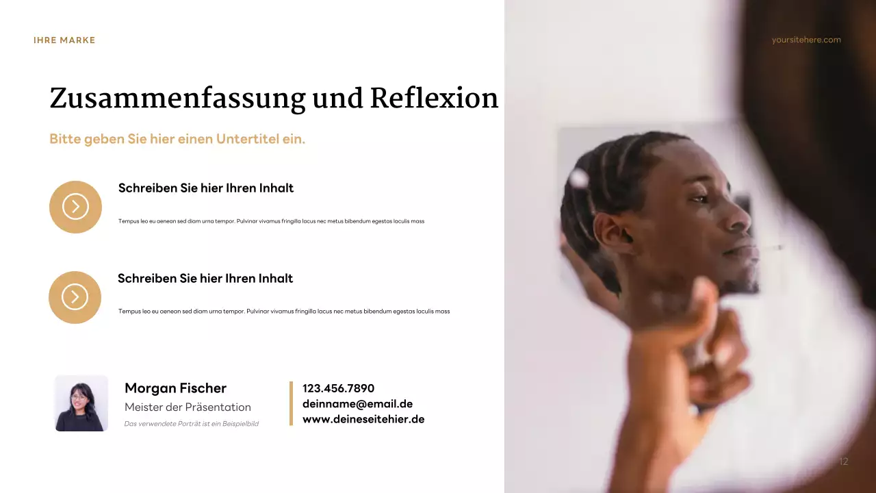 Brauner klassischer Charakter Präsentation