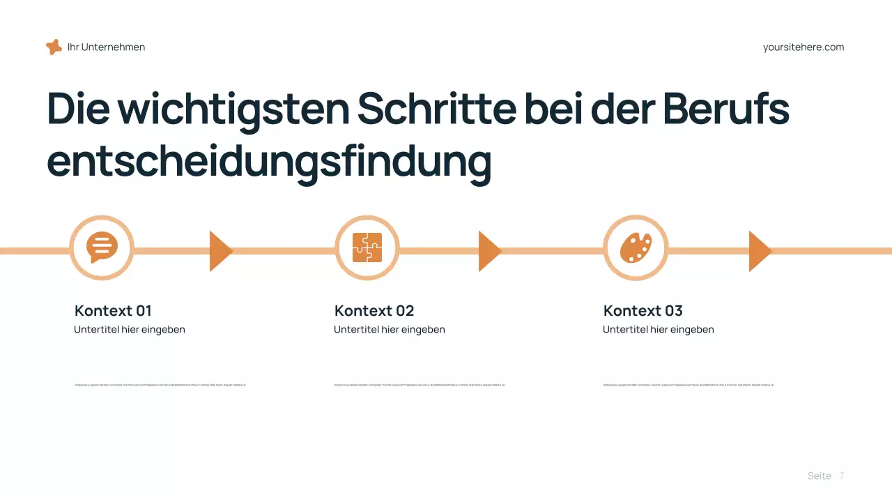 Blaue moderne Karrierepräsentation