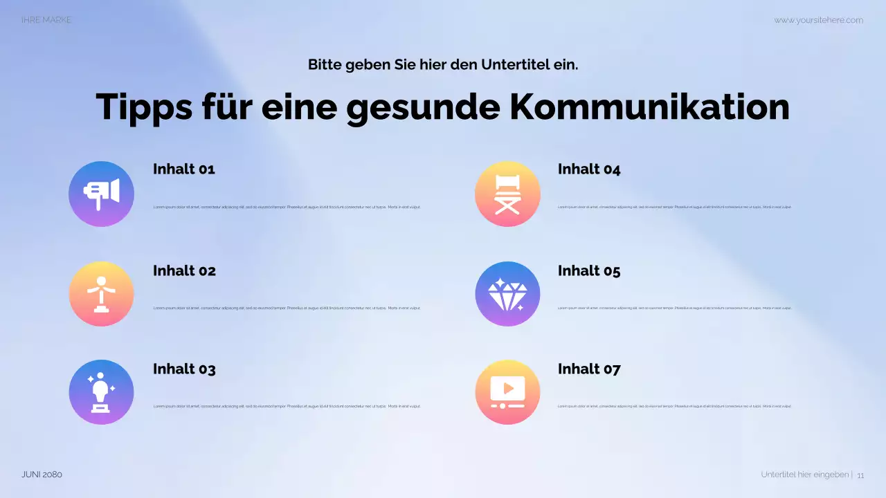 Lila Moderne Social Media Präsentation