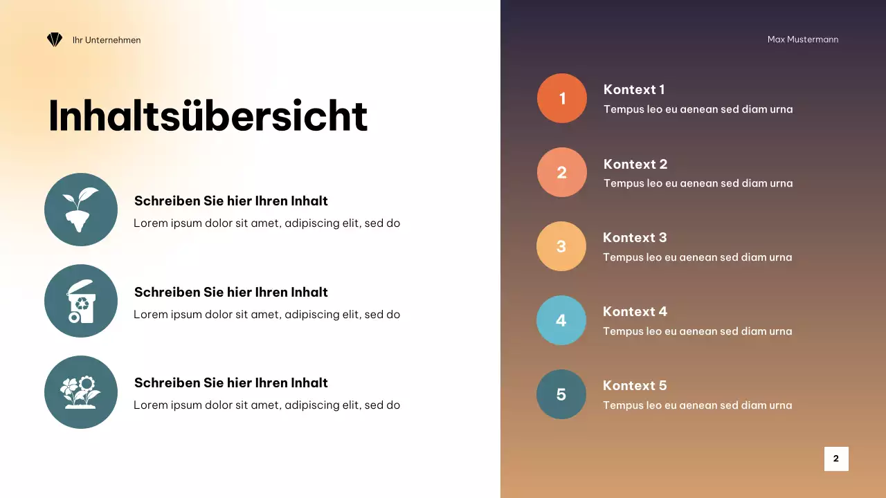 Orange Minimalistische Klimapräsentation