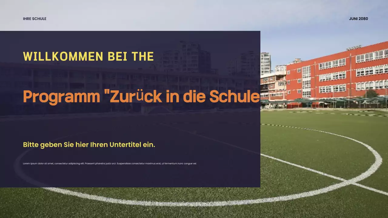 Orange Modern School Präsentation