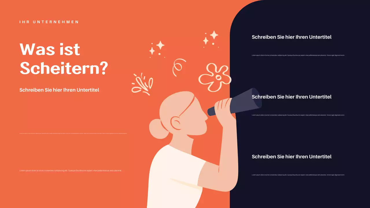 Orange Abstract Erfolgsvortrag Präsentation