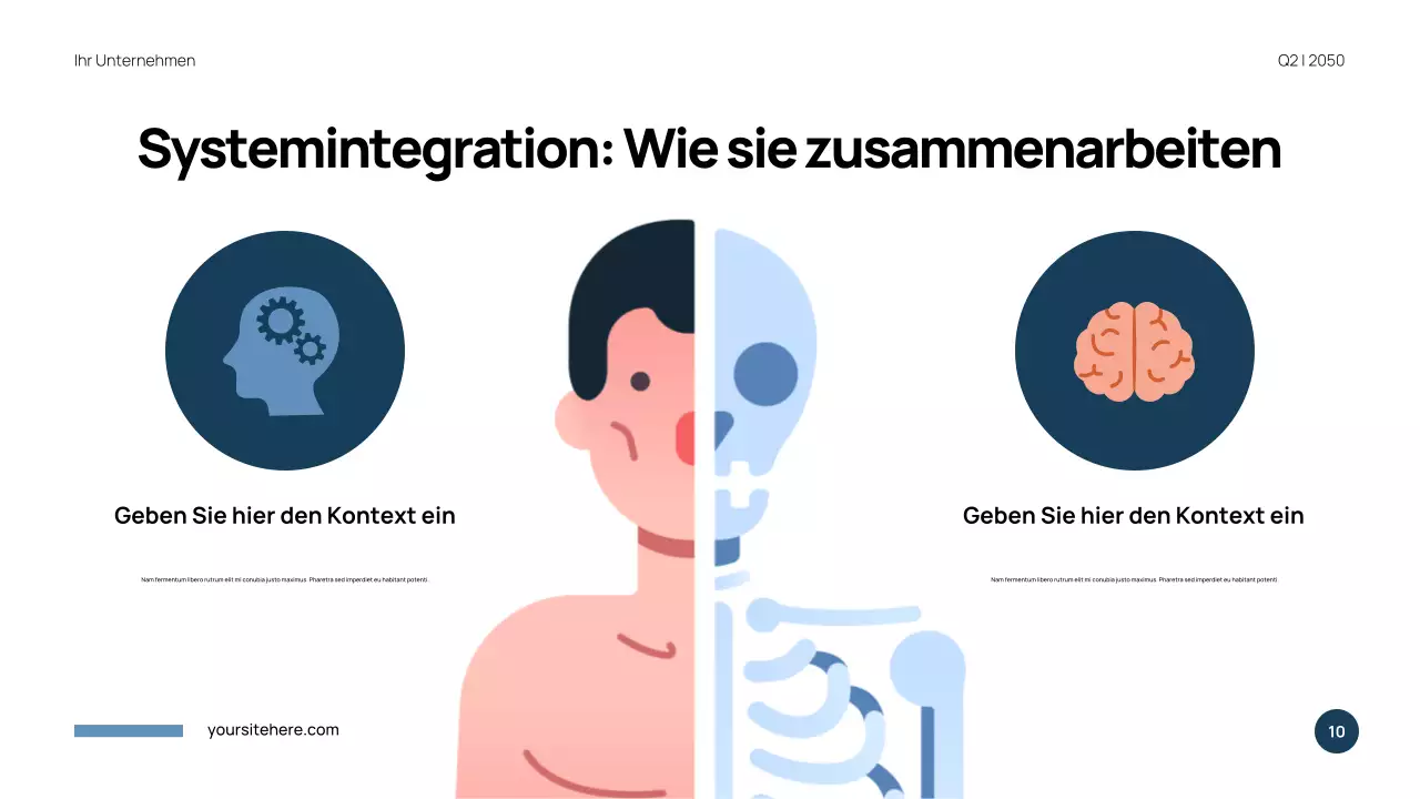 Blaue Moderne Anatomie Präsentation