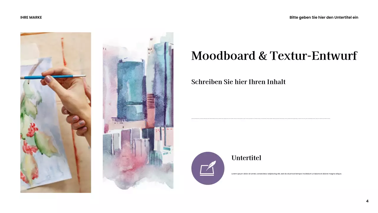 Braune moderne kreative Präsentation