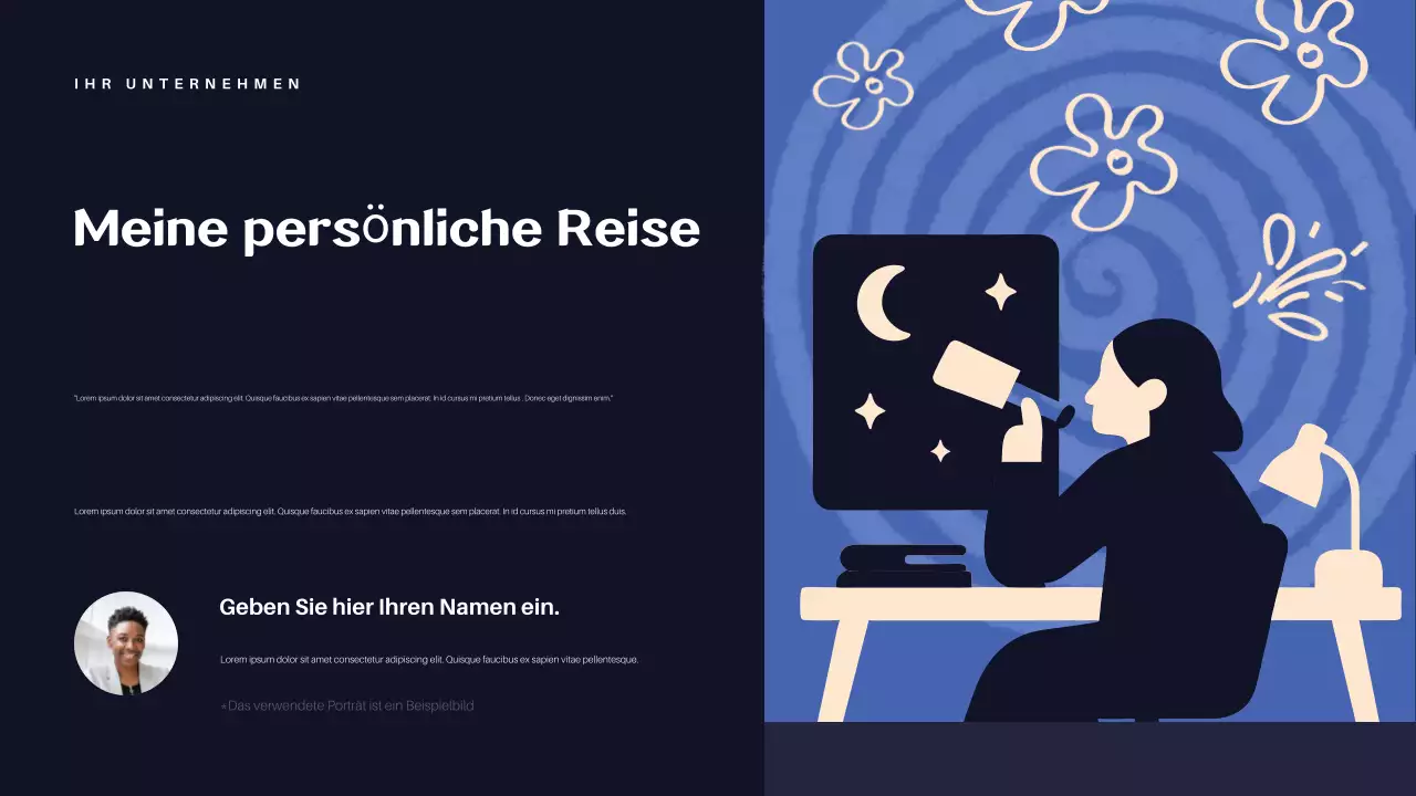 Orange Abstract Erfolgsvortrag Präsentation