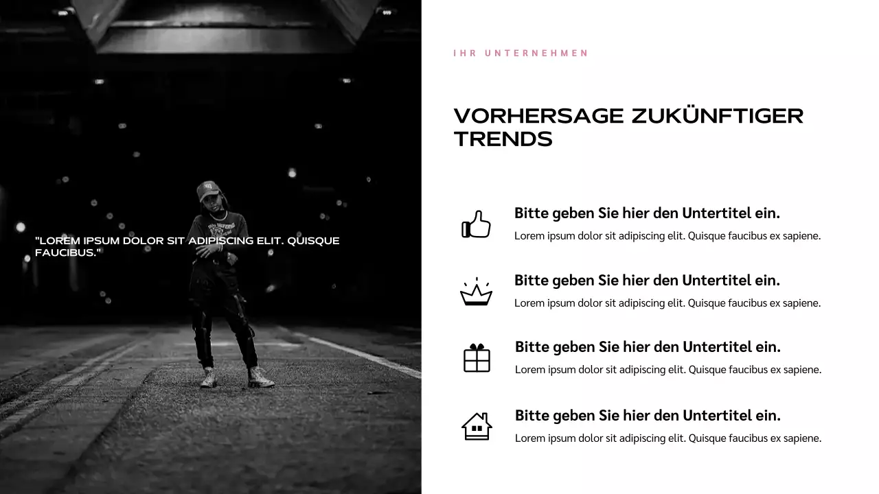 Blauer moderner Einfluss Präsentation